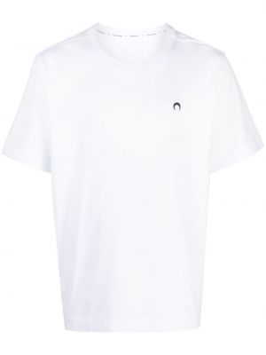 T-shirt mit stickerei Marine Serre weiß
