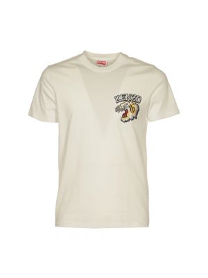 Haftowana koszulka slim fit w tygrysie prążki Kenzo