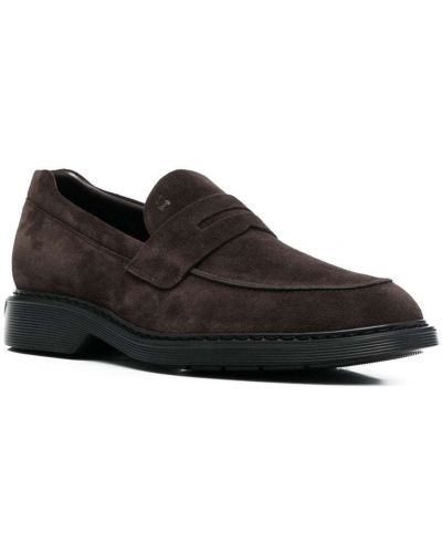 Seemisnahksed loafer-kingad Hogan pruun