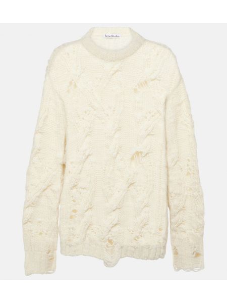 Nødlidende ull strikkegenser Acne Studios beige