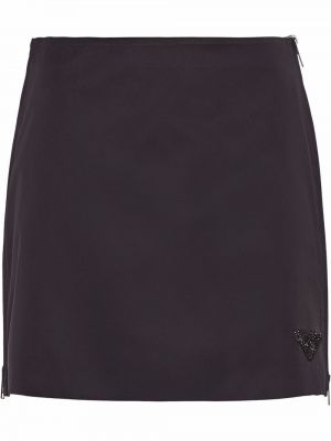 Nylon mini skjørt Prada svart