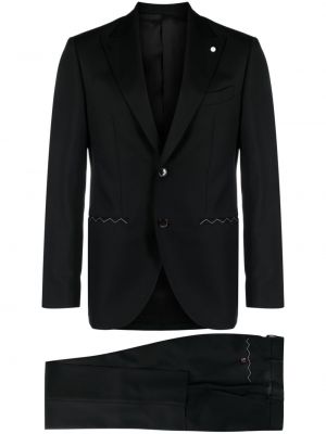 Oblek Luigi Bianchi Mantova čierna