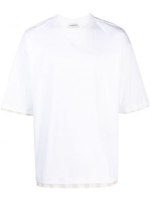 Памучна тениска Lanvin бяло
