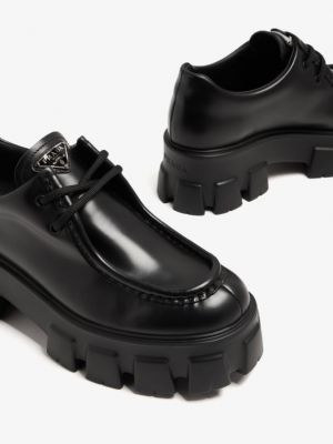 Кожаные туфли Prada черные