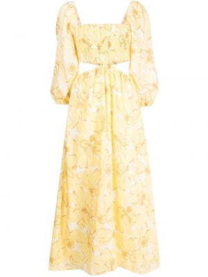 Midi haljina Faithfull The Brand žuta