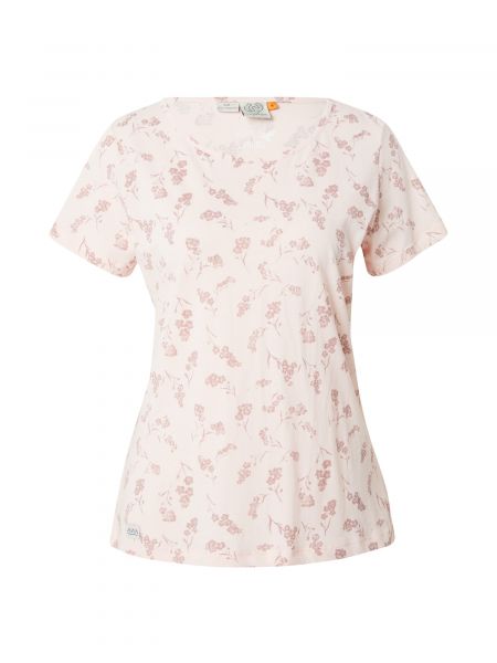 Gėlėtas marškinėliai Ragwear rožinė