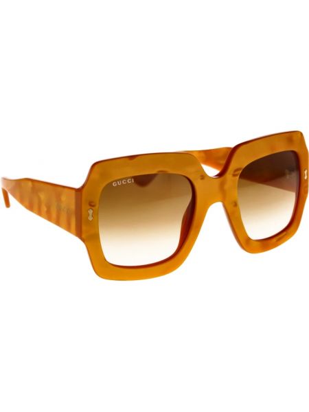 Żółte okulary przeciwsłoneczne Gucci