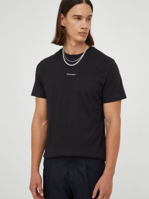 Памучна тениска с дълъг ръкав с принт Bruuns Bazaar черно