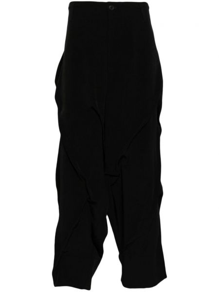 Pantaloni plisate Yohji Yamamoto negru