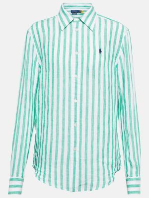 Prugasta lanena košulja Polo Ralph Lauren