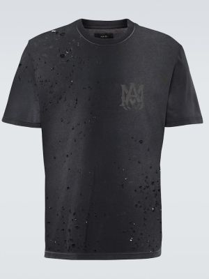 Kokvilnas t-krekls džersija Amiri melns