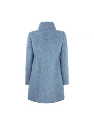 Abrigo de lana de alpaca de lana mohair Fay azul