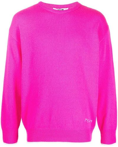 Brodert lang genser Msgm rosa