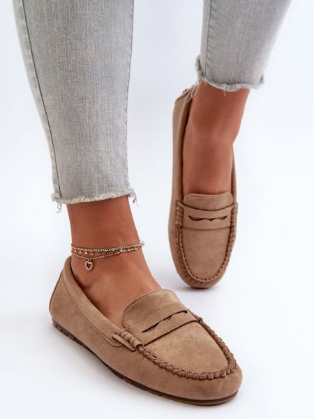 Seemisnahksed loafer-kingad Kesi beež