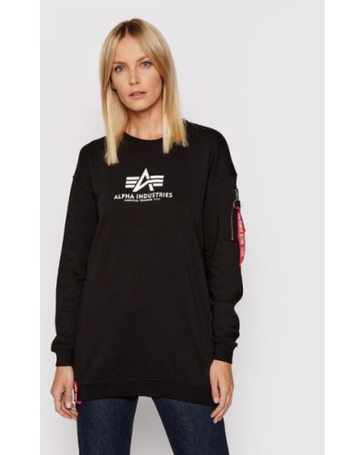 Alpha Industries Pulóver Basic 128053 Fekete Oversize
