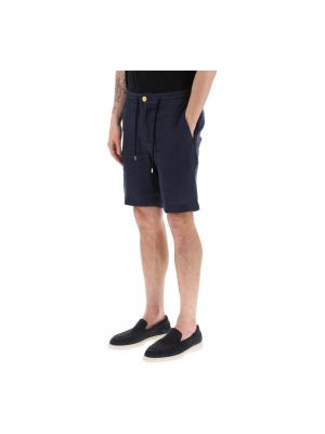 Pantalones cortos de lino Vilebrequin azul