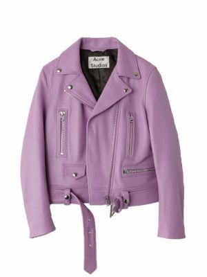 Кожаная куртка Acne Studios фиолетовая