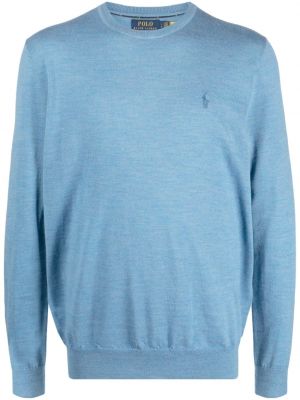Siuvinėtas siuvinėtas polo marškinėliai su užtrauktuku Polo Ralph Lauren mėlyna