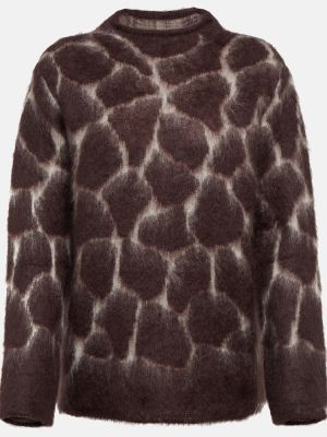Moherowy sweter S Max Mara brązowy