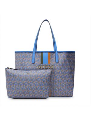 Τσάντα shopper Guess μπλε