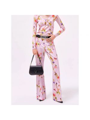 Spodnie w kwiatki Blugirl fioletowe