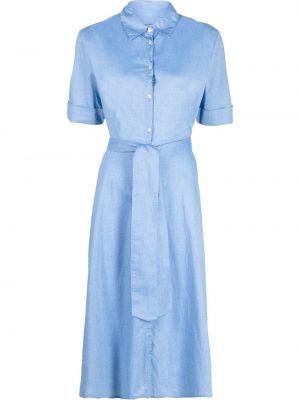 Pamučna haljina Woolrich plava