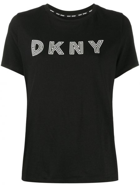 Camiseta con estampado Dkny negro