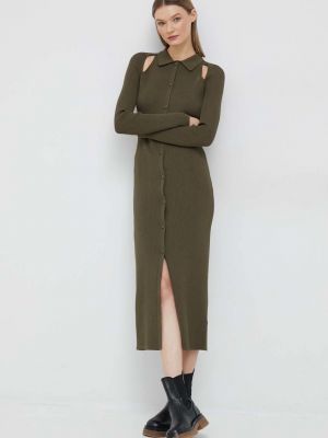 Calvin Klein ruha zöld, midi, testhezálló