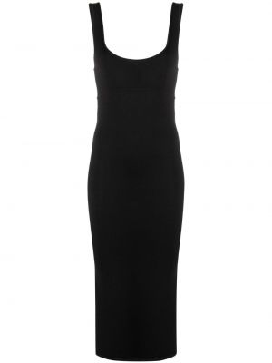 Плетена миди рокля Calvin Klein черно