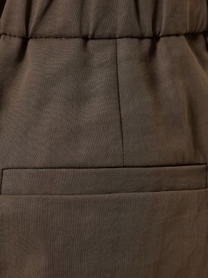 Pantaloncini di cotone Brunello Cucinelli marrone