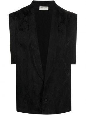 Жакардов елек с v-образно деколте с пейсли десен Saint Laurent черно