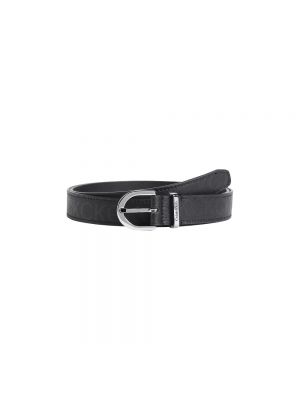 Cintura con fiocco di pelle con fibbia Calvin Klein nero