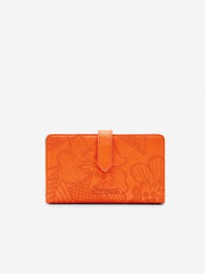 Kvetinová peňaženka Desigual oranžová