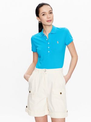 Slim fit pólóing Polo Ralph Lauren kék