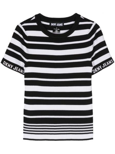 Stribet t-shirt Dkny sort