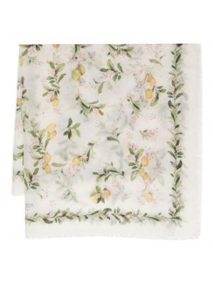 Virágos kasmír sál nyomtatás Giambattista Valli bézs