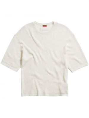 Koszulka z kaszmiru bawełniana Zegna biała