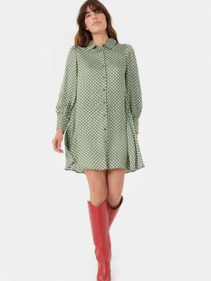 Платье-рубашка Tara Jarmon зеленое