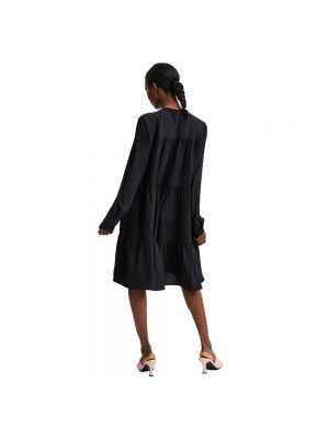 Платье мини с длинным рукавом Selected черное