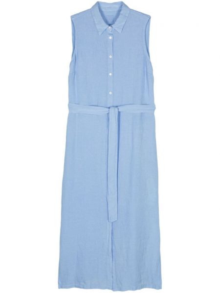 Βαμβακερή μίντι φόρεμα 120% Lino μπλε
