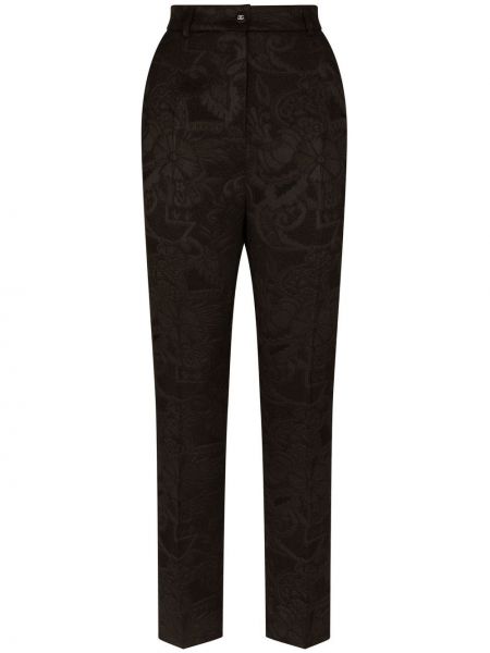 Pantaloni a vita alta Dolce & Gabbana nero