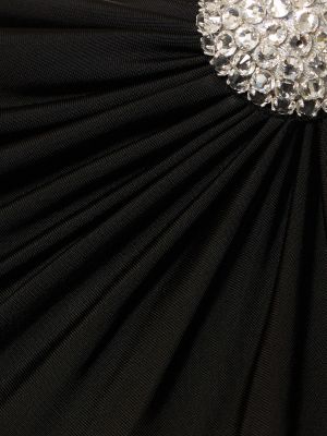 Sukienka mini z siateczką David Koma czarna