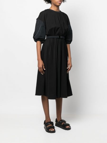 Bavlněné midi šaty Moncler černé