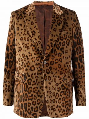 Бархатный пиджак леопардовый Etro