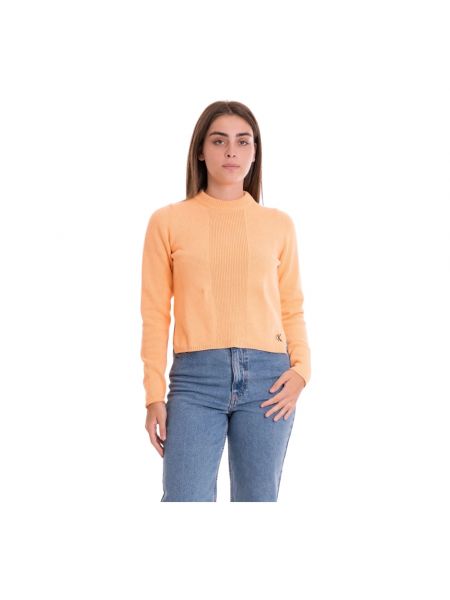 Sweter casual Calvin Klein Jeans pomarańczowy
