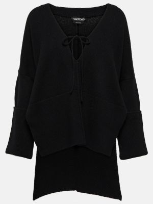 Βαμβακερός πουλόβερ κασμίρ Tom Ford μαύρο