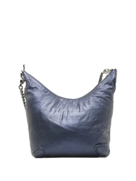 Bolsa de hombro de cuero retro Gucci Vintage azul