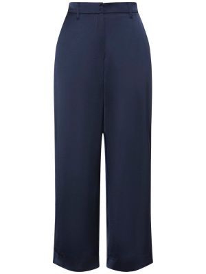 Pantalones de raso bootcut 's Max Mara azul