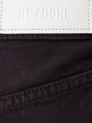 Pantaloni scurți din denim cu talie joasă din bumbac Re/done negru