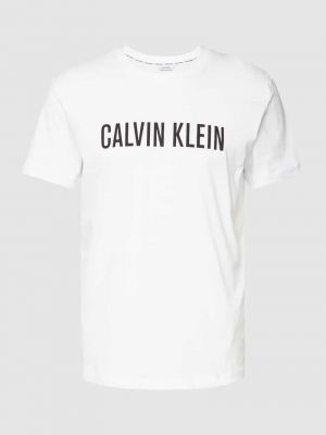 Polo z nadrukiem Calvin Klein Underwear biała